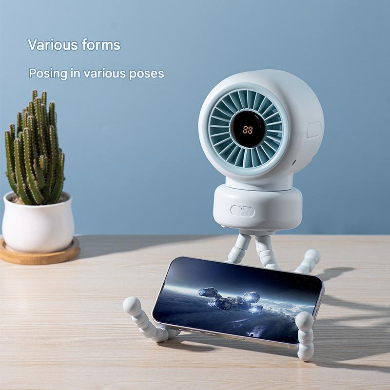 Cross-border 2026 Baby Stroller Fan Oscillating Baby Stroller Octopus Clip Portable Mini Rechargeable