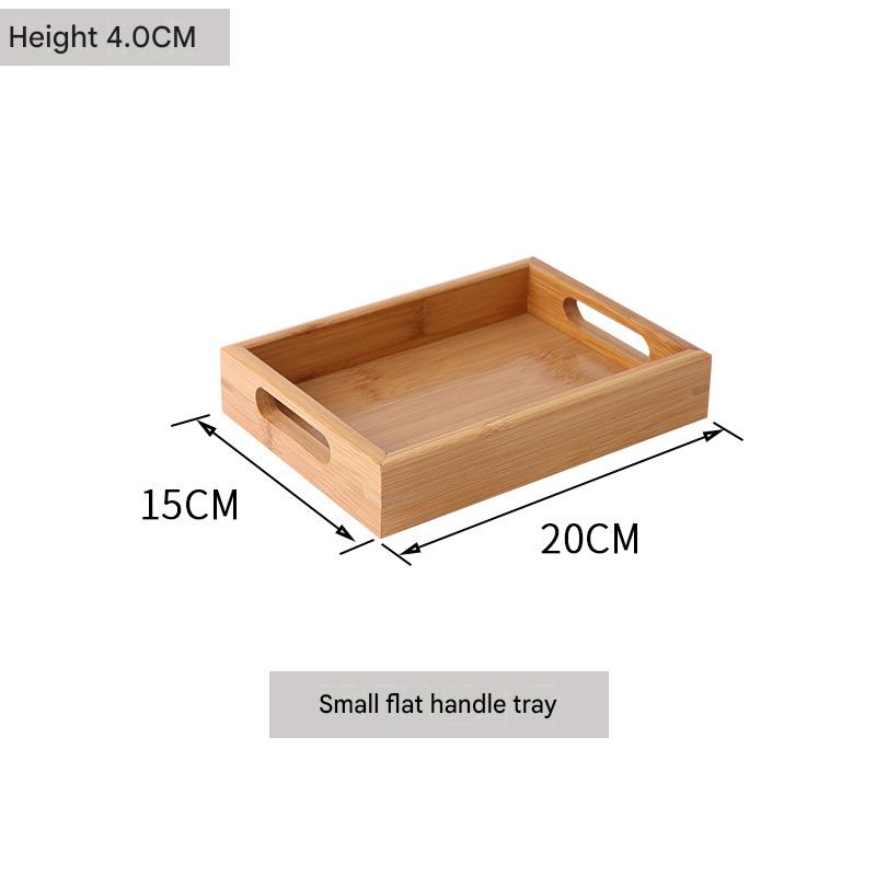 Bamboo and Wood Tray, Solid Wood Rectangular Tea Tray, Water Cup Tray, Japanese Bread Tray, Commercial Serving Tray