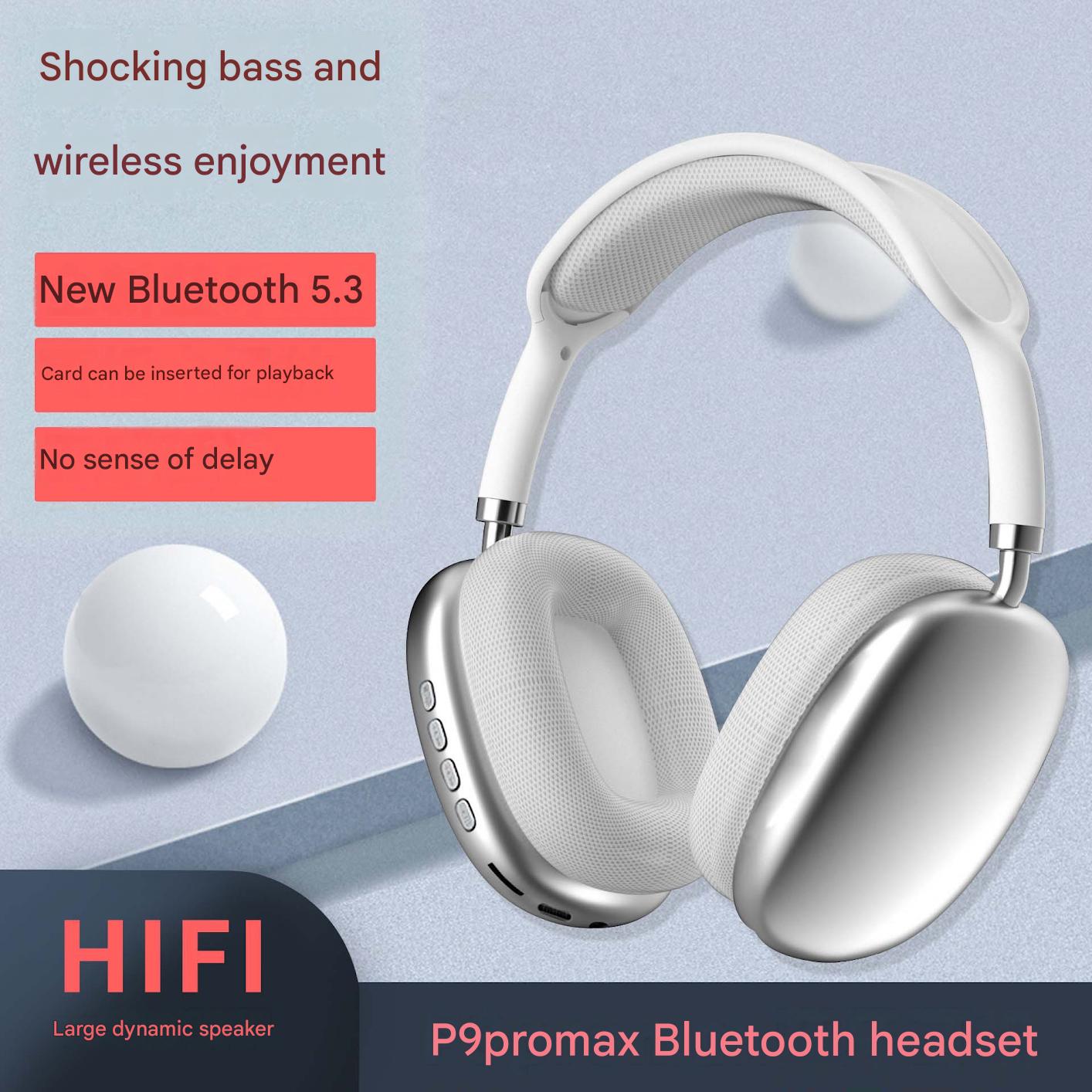 Cross-border Hot Model P9ProMax Bluetooth Headset High-power Wireless Noise-canceling Headphones