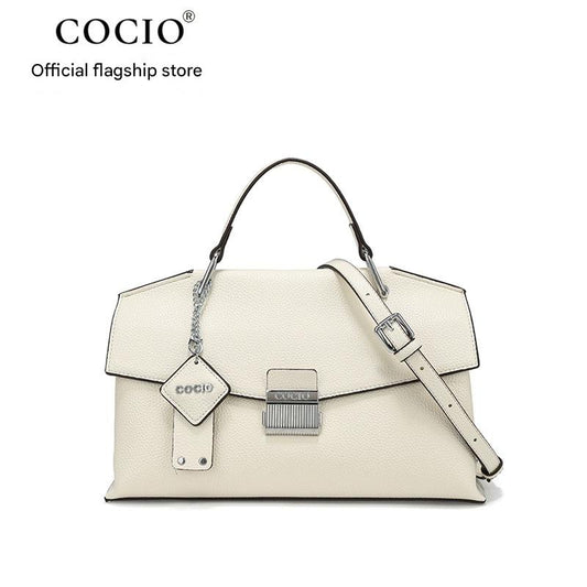 Cross-border hot selling women's bag new product COCIO new high-quality texture Himalaya white hand-held messenger bag