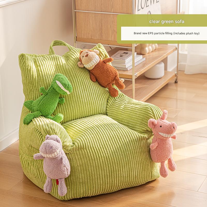 Modern Simple Corduroy Lazy Sofa Chair, Corduroy Big Kids Sofa Fabric Balcony Tatami Sofa