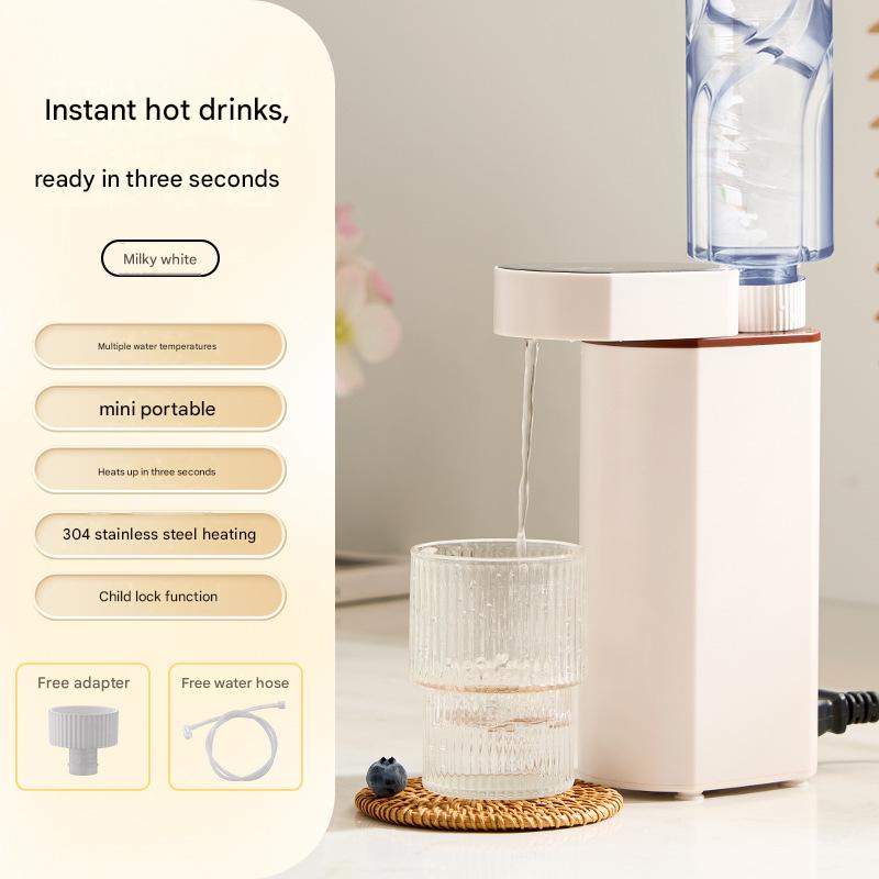 Travel Artifact 3 Seconds Instant Hot Water Dispenser, Small Mini Milk and Tea Making, Home Office Convenient Hot Water Kettle