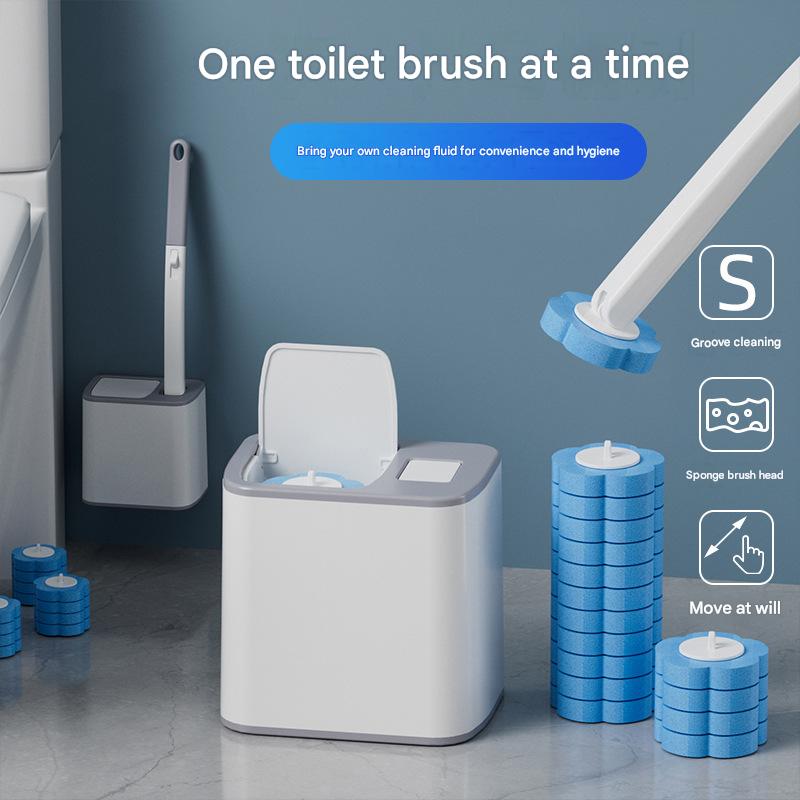 Disposable Toilet Brush Set, Bathroom Cleaning Brush Head, Replaceable Cleaning Brush Head, Antibacterial Toilet Brush