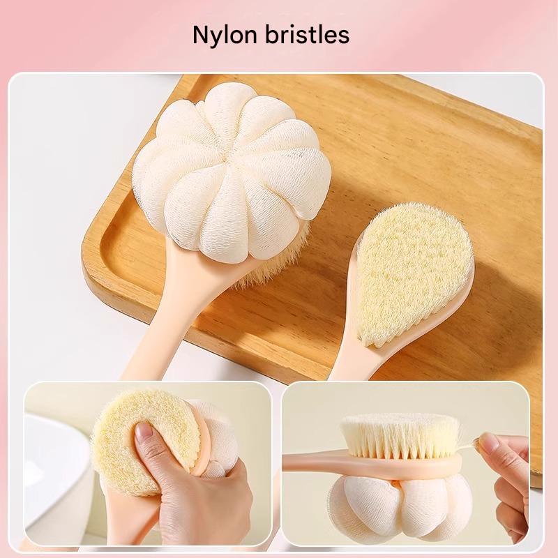Double-sided Soft Bristle Bath and Back Scrubbing Bath Brush Long Handle Bath Scrubbing Artifact Bath Brush Multifunctional Two-in-one Bath Brush