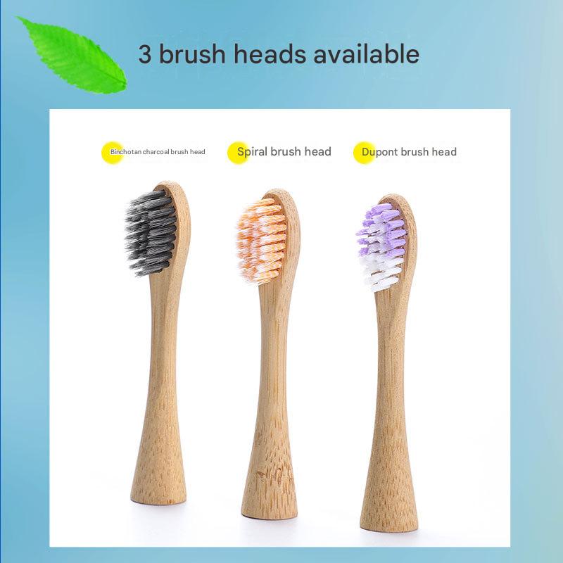 Electric Bamboo Toothbrush, Intelligent Sonic Electric Toothbrush, PS05 Intelligent 5-Speed Mode Bamboo Toothbrush Head Replacement
