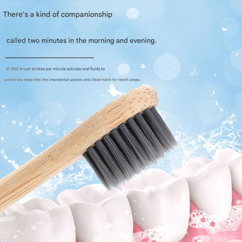 Electric Bamboo Toothbrush, Intelligent Sonic Electric Toothbrush, PS05 Intelligent 5-Speed Mode Bamboo Toothbrush Head Replacement