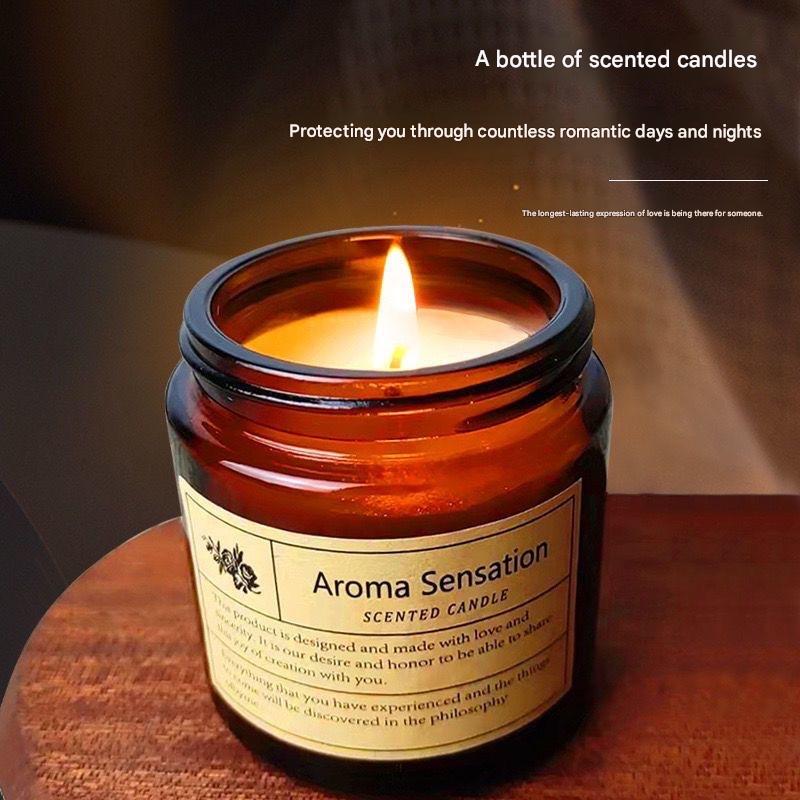Essential Oil Scented Candles, Niche Indoor Fragrances, Long-Lasting Aromatherapy for Women's Bedrooms, Romantic Scented Decorative Items