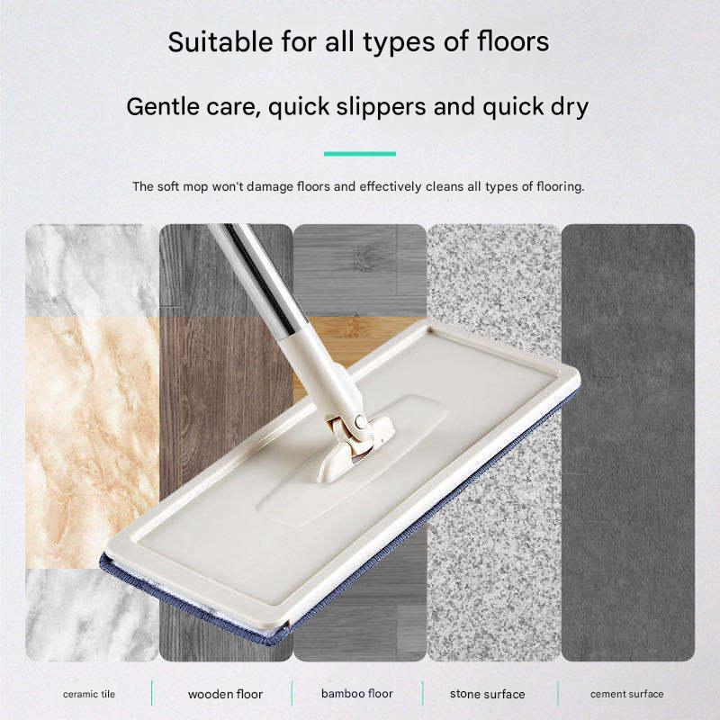 The New Manufacturer's New Scraper Flat Mop, Lazy Hand-washing Mop Household Wet and Dry Mop Spot