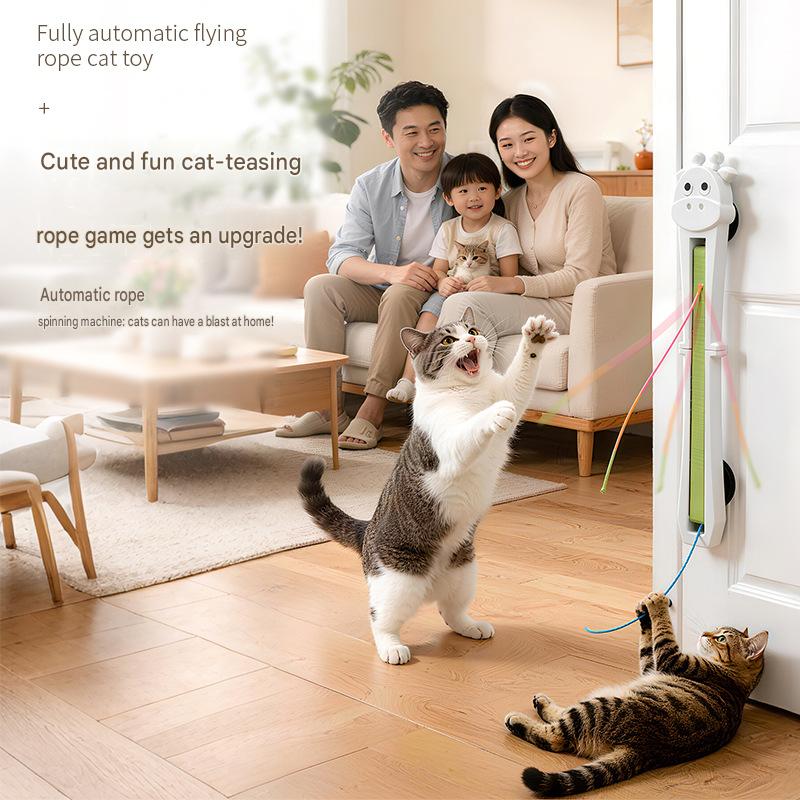 New cross-Border Product: Fully Automatic Cat Toy Rope Swinger, Door-mounted Automatic Exercise Rope Cat Toy/pet Toy