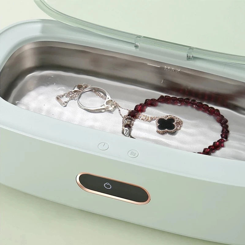 Household Ultrasonic Cleaner, Home Ultra Sound Washer, Ultrasound Nail Sink Manicure Jewelry Stains Cleaner