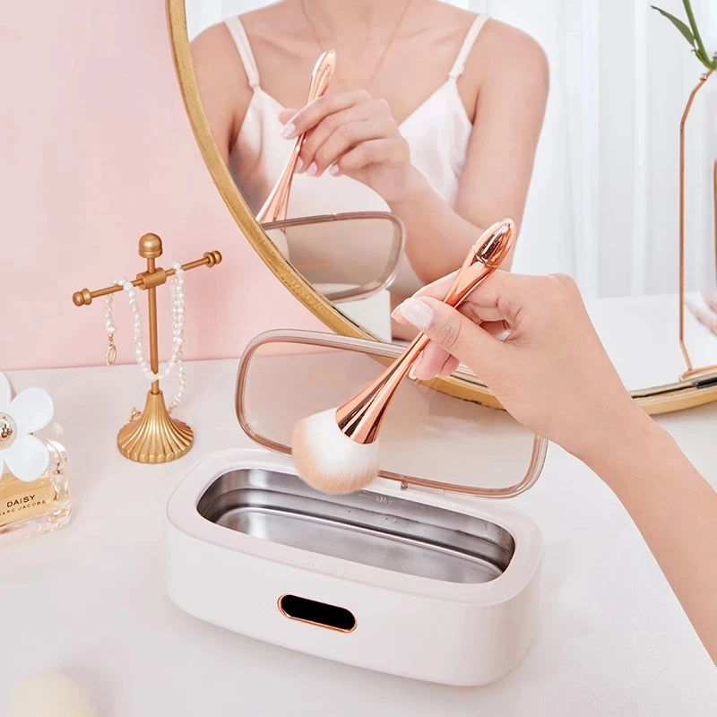 Household Ultrasonic Cleaner, Home Ultra Sound Washer, Ultrasound Nail Sink Manicure Jewelry Stains Cleaner