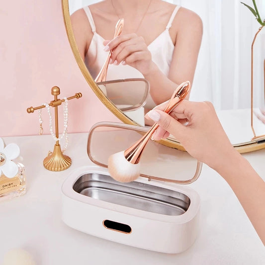 Household Ultrasonic Cleaner, Home Ultra Sound Washer, Ultrasound Nail Sink Manicure Jewelry Stains Cleaner