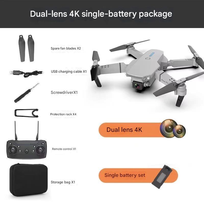 E88 folding drone aerial photography HD dual-camera long-life fixed-height quadcopter remote control aircraft