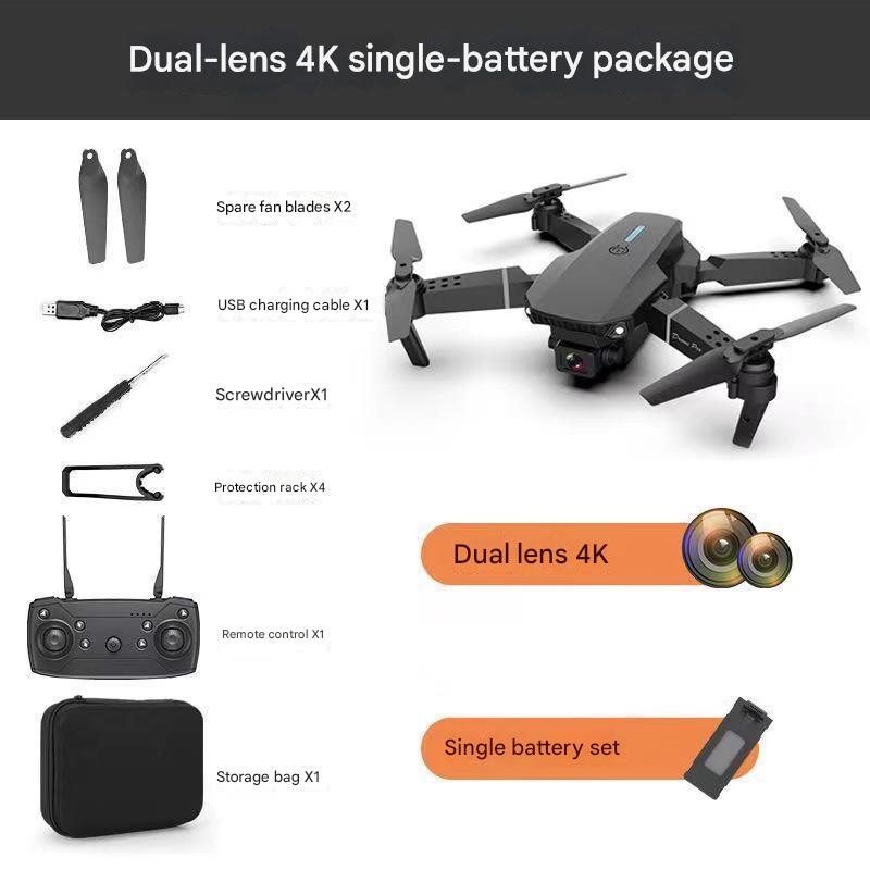 E88 folding drone aerial photography HD dual-camera long-life fixed-height quadcopter remote control aircraft