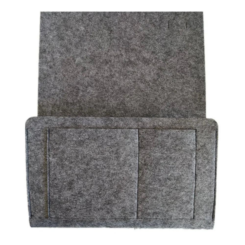 Bedside Storage Bag, Felt Bed Sofa Side Pouch, Remote Control Hanging Caddy Bedside Couch Storage Organizer, Bed Holder Pockets