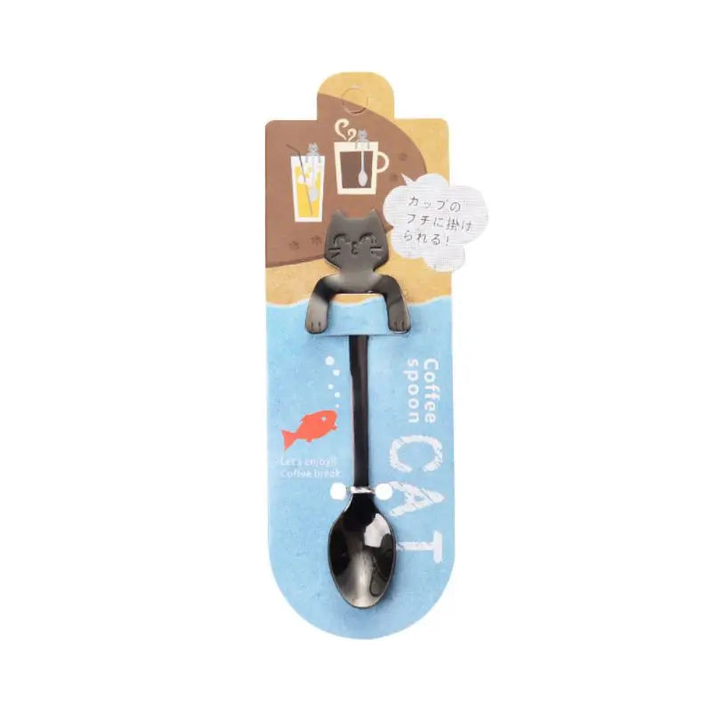 1Pcs Stainless Steel Coffee Tea Spoon, Mini Cat Long Handle Teaspoons, Drinking Tools Kitchen Gadget Flatware Tableware