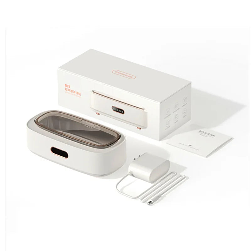 Household Ultrasonic Cleaner, Home Ultra Sound Washer, Ultrasound Nail Sink Manicure Jewelry Stains Cleaner