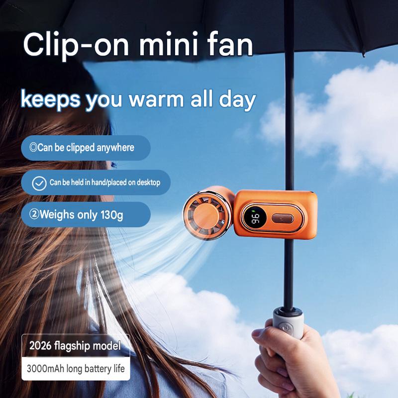 2026 New Y30 Mini Portable High-Speed Handheld Fan with Stepless Speed Adjustment and 100 Speed Levels - Powerful Outdoor Fan