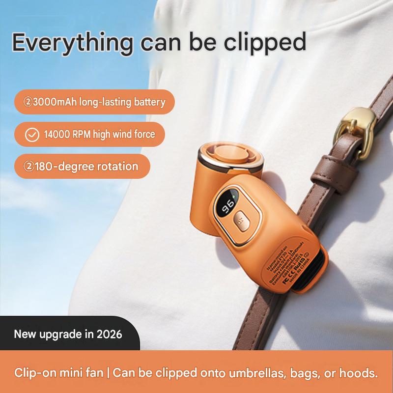 2026 New Y30 Mini Portable High-Speed Handheld Fan with Stepless Speed Adjustment and 100 Speed Levels - Powerful Outdoor Fan