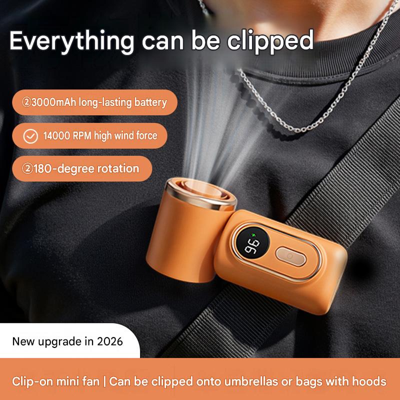 2026 New Y30 Mini Portable High-Speed Handheld Fan with Stepless Speed Adjustment and 100 Speed Levels - Powerful Outdoor Fan