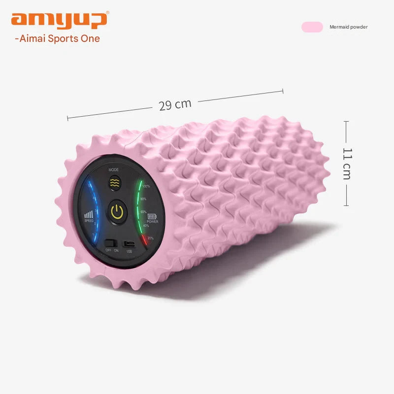 5-speed electric foam shaft yoga fitness vibration relaxation massage column electric corrugated fascia column yoga column