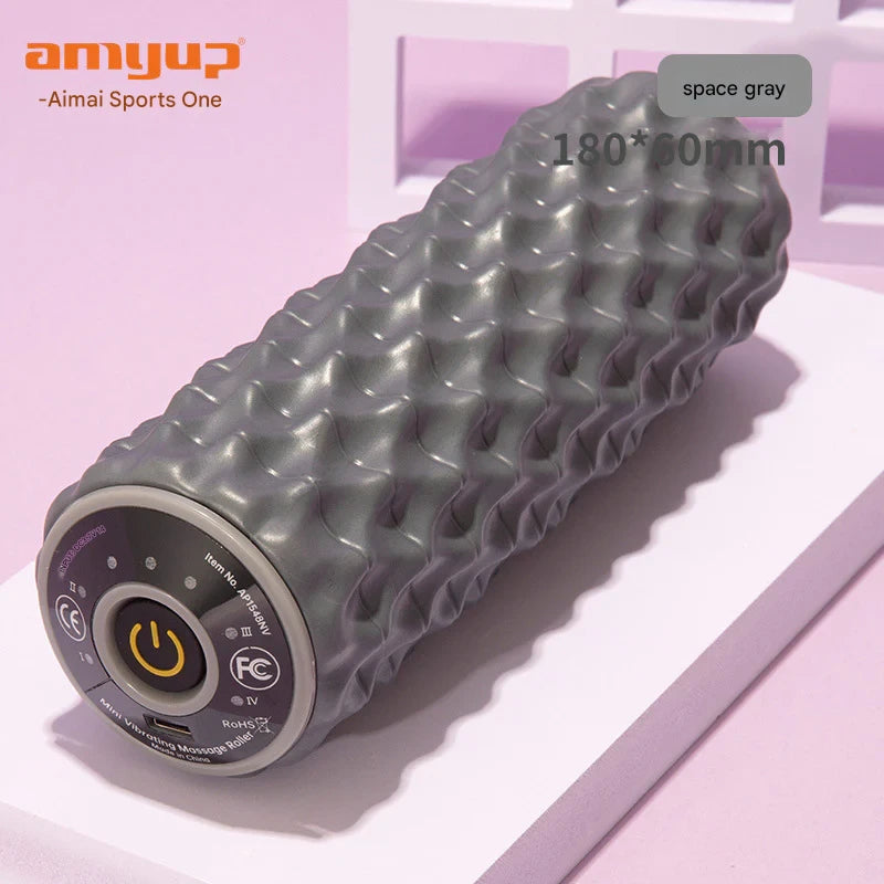 5-speed electric foam shaft yoga fitness vibration relaxation massage column electric corrugated fascia column yoga column