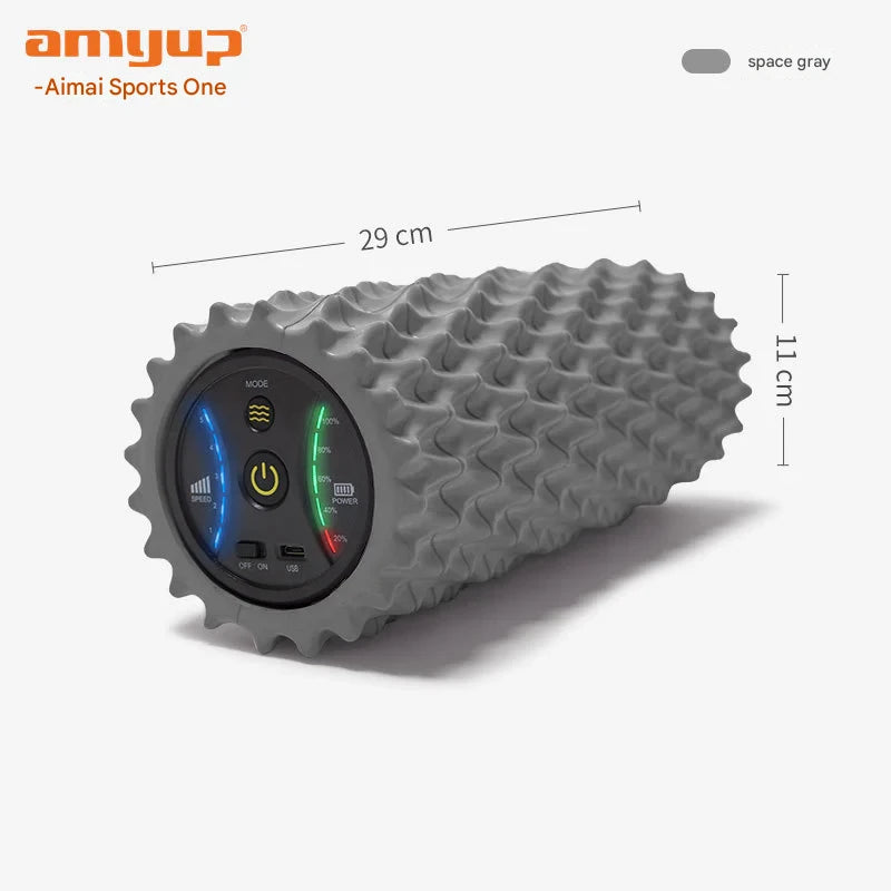 5-speed electric foam shaft yoga fitness vibration relaxation massage column electric corrugated fascia column yoga column
