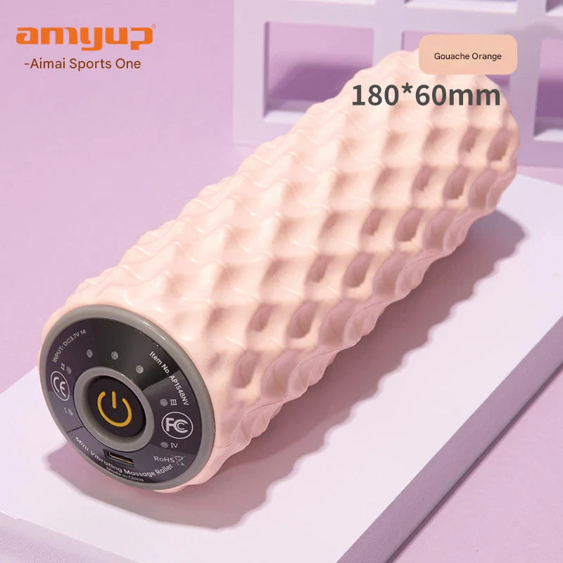 5-speed electric foam shaft yoga fitness vibration relaxation massage column electric corrugated fascia column yoga column