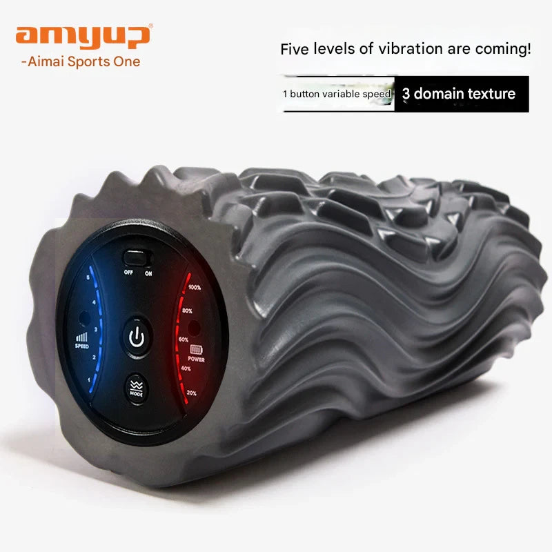 5-speed electric foam shaft yoga fitness vibration relaxation massage column electric corrugated fascia column yoga column