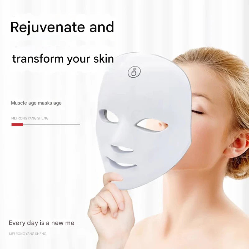 Beauty mask colorful LED light beauty instrument face mask beauty home photon rejuvenation instrument introduction instrument