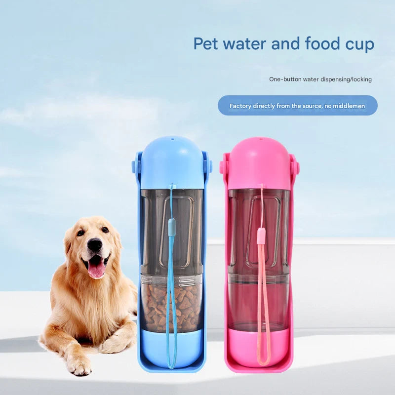 Manufacturer pet going out accompanying cup portable dog food water cup kettle going out pet feeding drinking fountain pet water cup