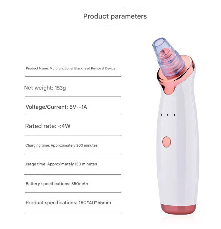 New Amazon electric blackhead suction instrument to blackhead home beauty instrument pore cleaner beauty instrument guide