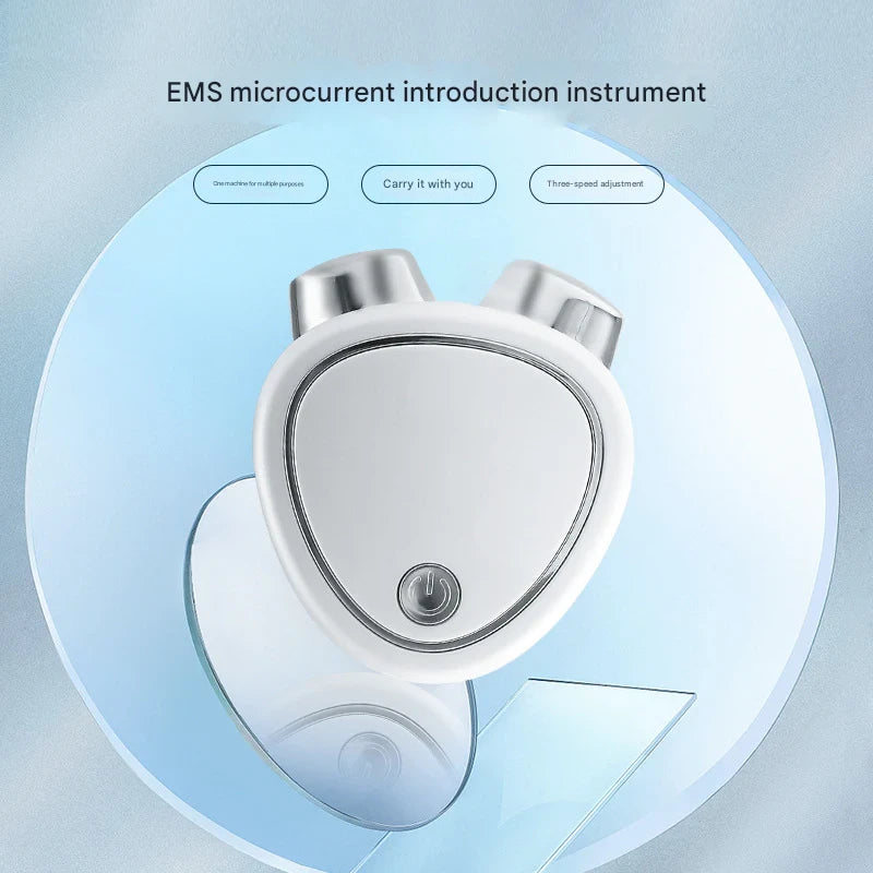 New micro-current beauty instrument V-face lifting, firming and rejuvenating roller massager EMS micro-current beauty instrument
