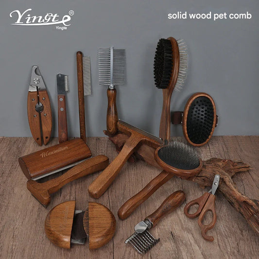 Pet comb solid wood antique depilatory cat comb depilatory dog comb pet supplies