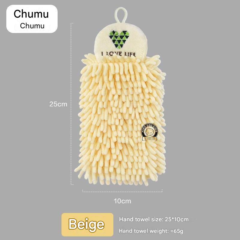 Japanese-Style Chenille Handball Hanging Cute Towel Bathroom Handball Kitchen Handcloth Children's Handkerchief Thickened
