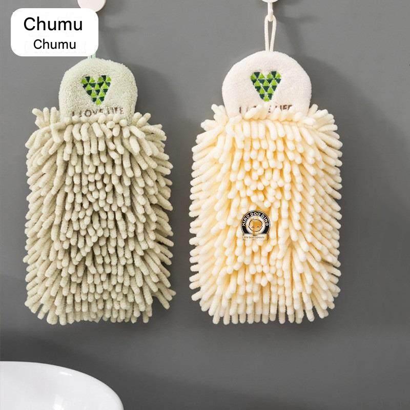 Japanese-Style Chenille Handball Hanging Cute Towel Bathroom Handball Kitchen Handcloth Children's Handkerchief Thickened