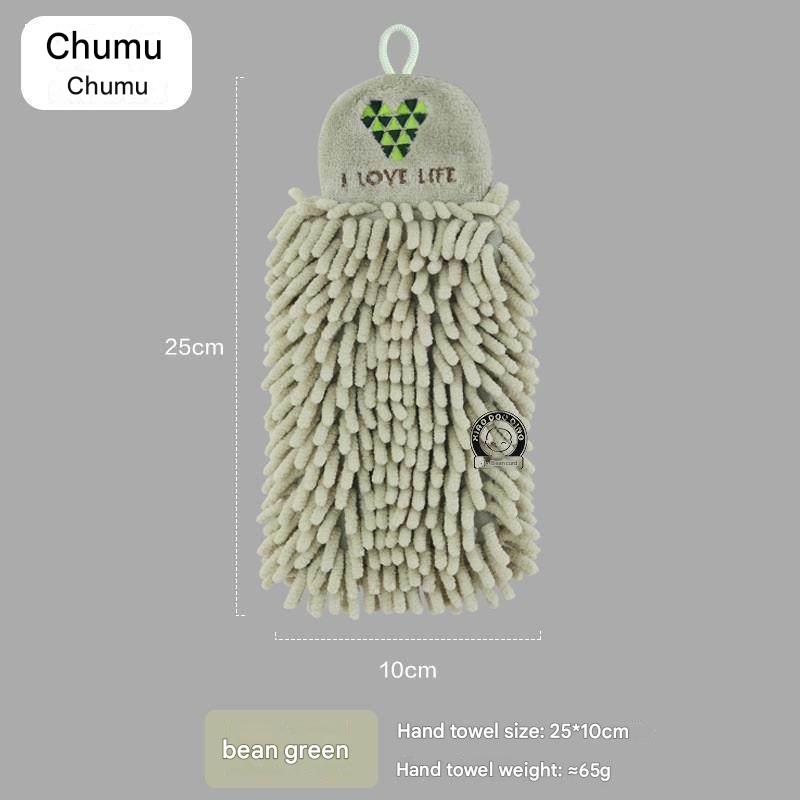 Japanese-Style Chenille Handball Hanging Cute Towel Bathroom Handball Kitchen Handcloth Children's Handkerchief Thickened