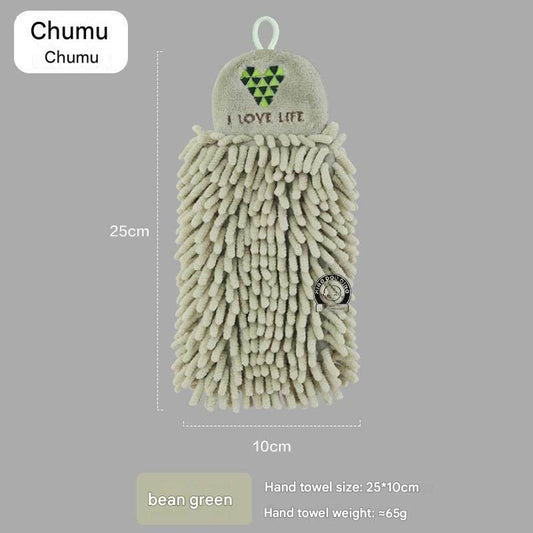 Japanese-Style Chenille Handball Hanging Cute Towel Bathroom Handball Kitchen Handcloth Children's Handkerchief Thickened