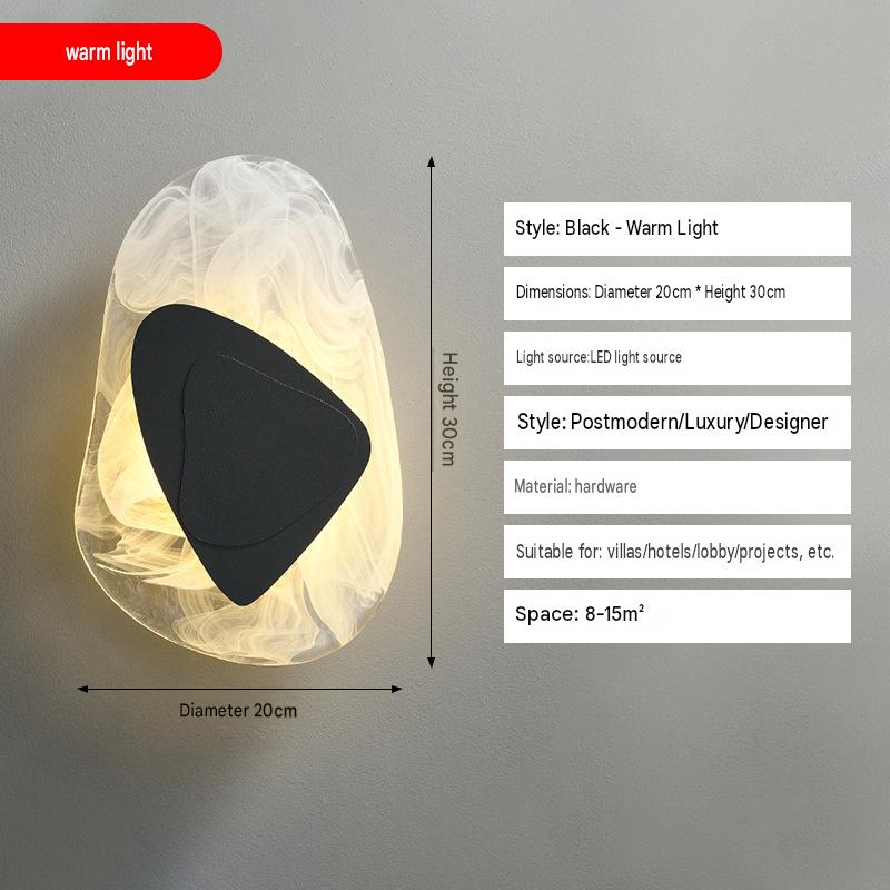 Light Luxury Wall Lamp Modern Minimalist Creative Designer Living Room Background Wall Porch Lamp Bedroom Bedside Lamp Study Lamps