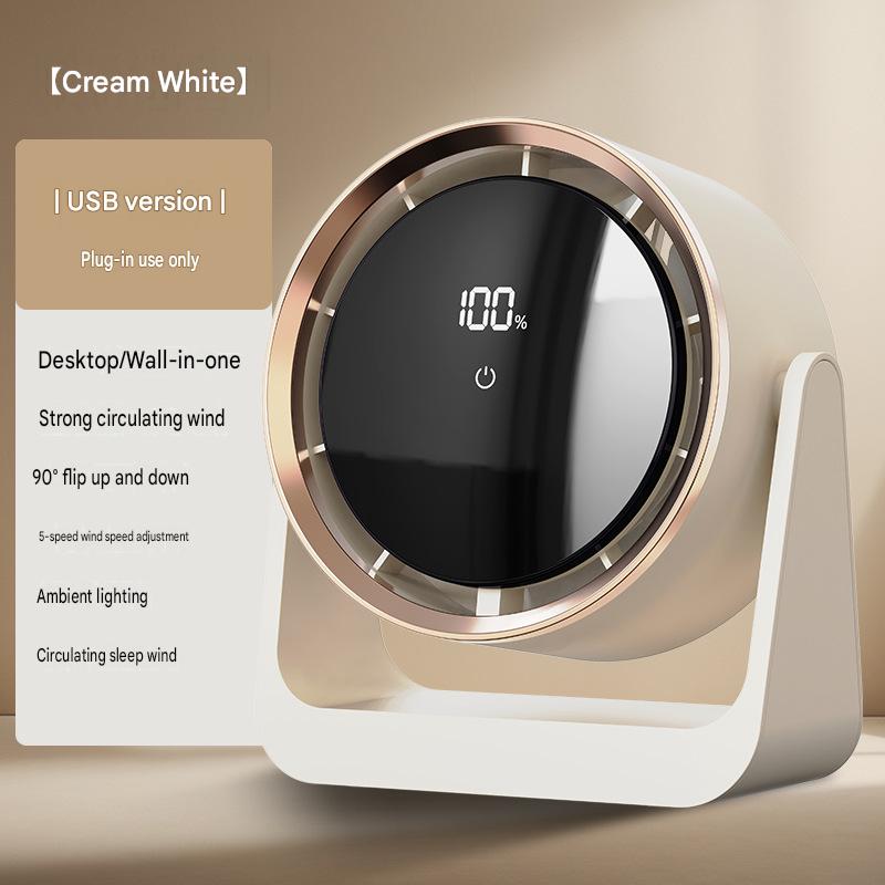 2026 Cross-border Mini Oscillating Fan, Rechargeable, Long Battery Life, Portable Desktop Fan (USB Type)