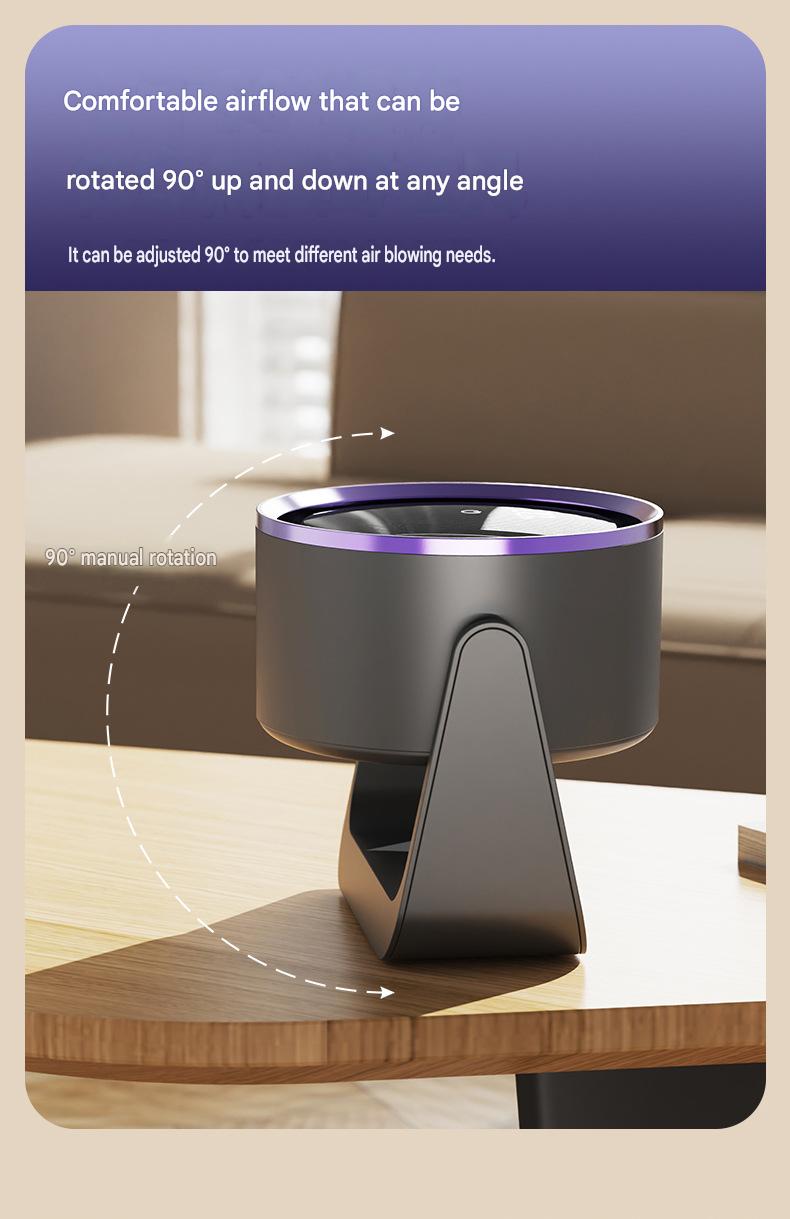 2026 Cross-border Mini Oscillating Fan, Rechargeable, Long Battery Life, Portable Desktop Fan (USB Type)