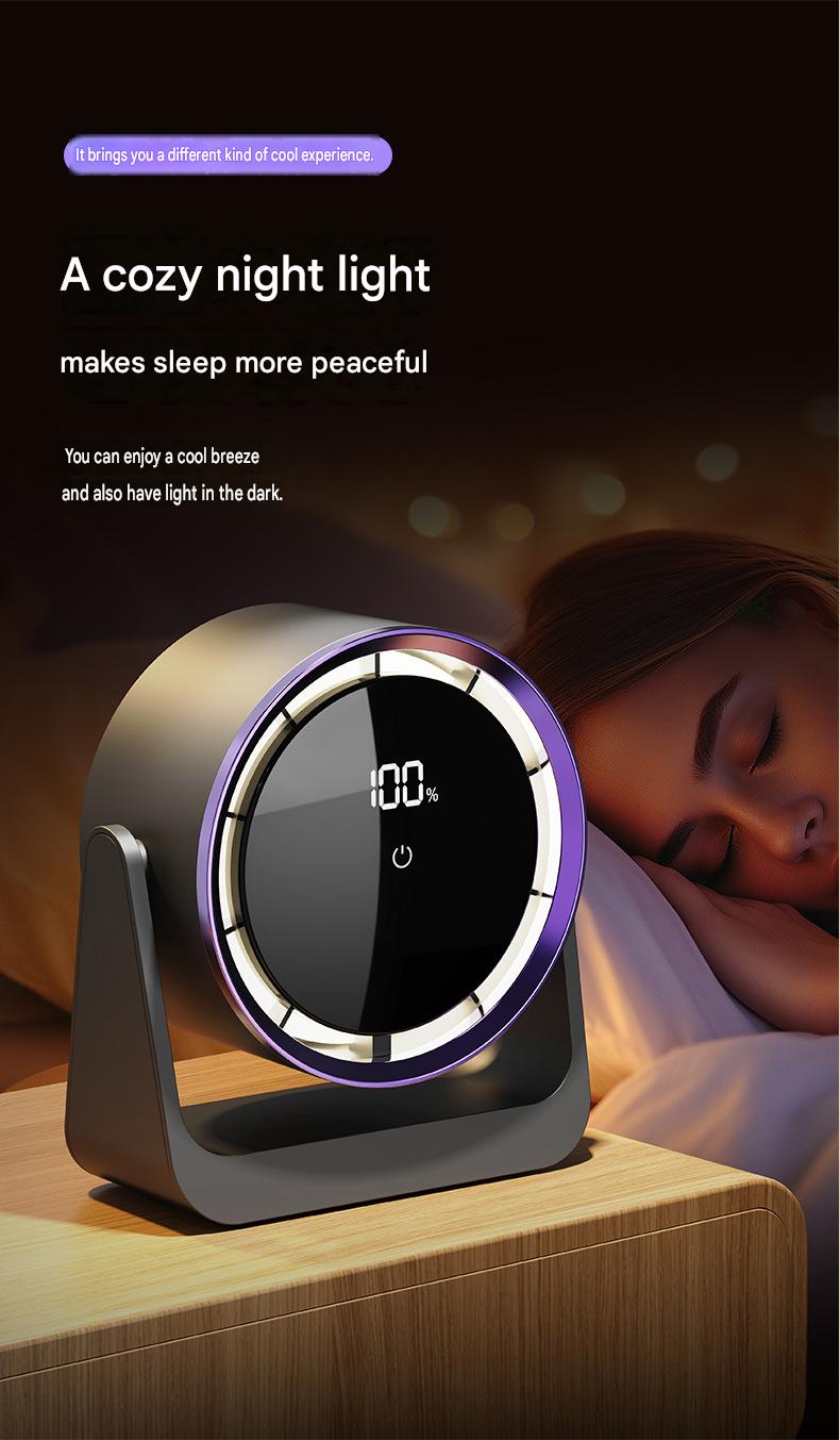 2026 Cross-border Mini Oscillating Fan, Rechargeable, Long Battery Life, Portable Desktop Fan (USB Type)