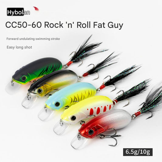 Minnow Micro-Filling Rocking Fat Slow-Sinking Long-Distance Lure for Fishing, Bass, and Mandarin Fish