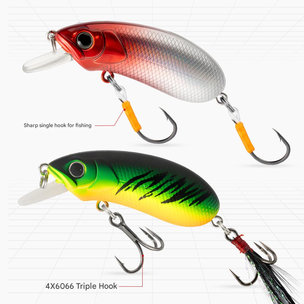 Minnow Micro-Filling Rocking Fat Slow-Sinking Long-Distance Lure for Fishing, Bass, and Mandarin Fish