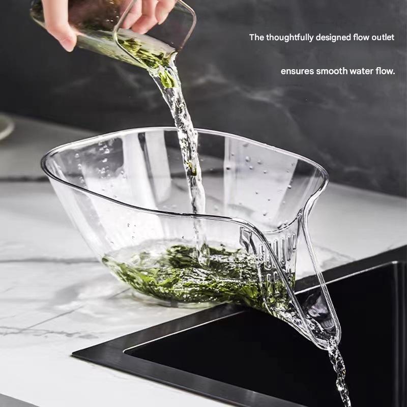 Multifunctional Drain Basket, Household New Kitchen Vegetable Drain Plastic Storage Fruit Plate Creative Drain Basket