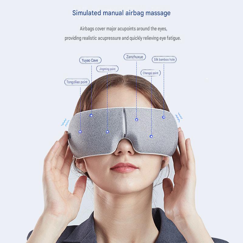 Multifunctional Eye Fatigue Massager, Foldable Bluetooth Sleep Aid, Air Pressure Heat Compress Eye Massager