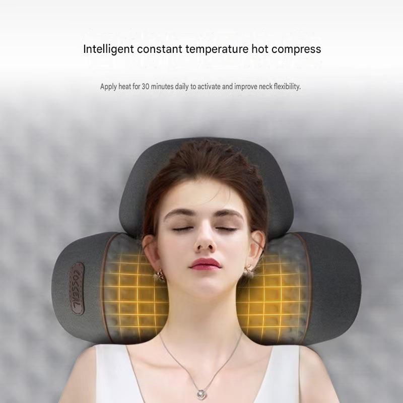 Neck Pillow, Specially Designed for Cervical Spine Support, Massages the Spine,Non-traction, Heat Therapy, Repair, Cylindrical Shape, Aids Sleep