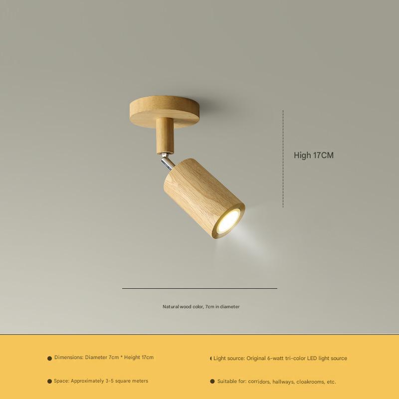 Surface Mounted Track Light, Living Room New Chinese Style Walnut Spotlight, 2025 New Restaurant Without Main Light Lamp