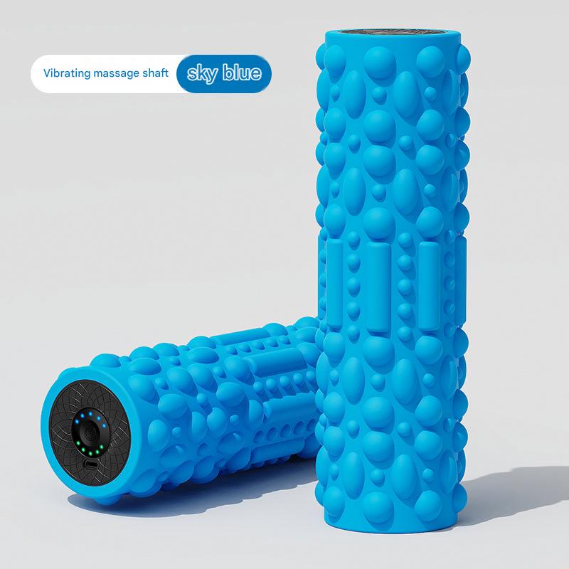 New electric foam roller Popular electric yoga column Muscle relaxer Beautiful legs vibration roller massage stick