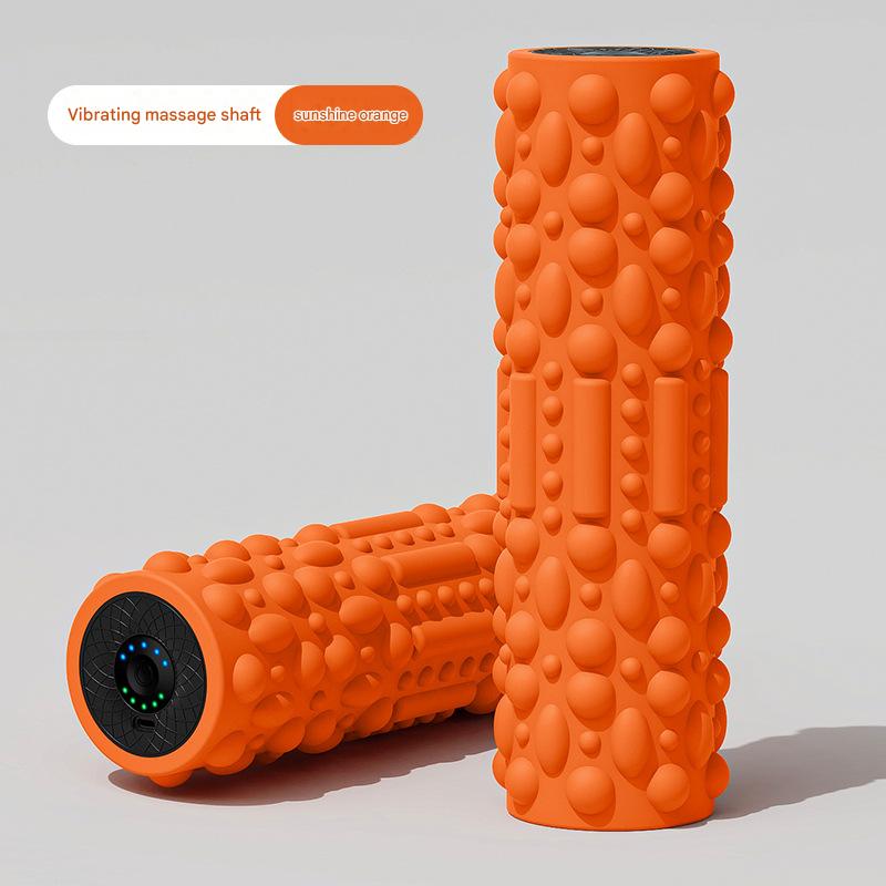 New electric foam roller Popular electric yoga column Muscle relaxer Beautiful legs vibration roller massage stick